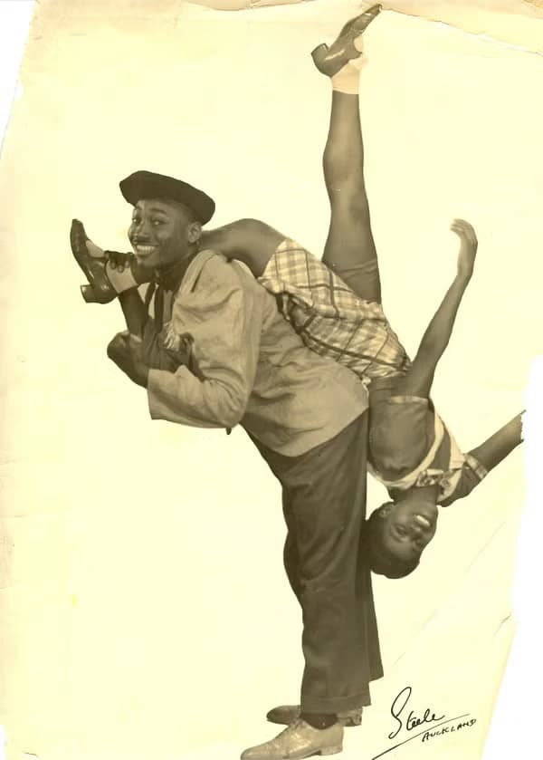 Frankie Manning flipping Lucille Middleton over his back